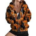 thumbnail image 1 of Womens Zip Front Plaid Sweatshirts Print Hoodie Fall Jackets Long Sleeve Casual Drawstring Clothes, 1 of 11
