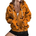 thumbnail image 1 of Womens Zip Front Plaid Sweatshirts Print Hoodie Fall Jackets Long Sleeve Casual Drawstring Clothes, 1 of 11