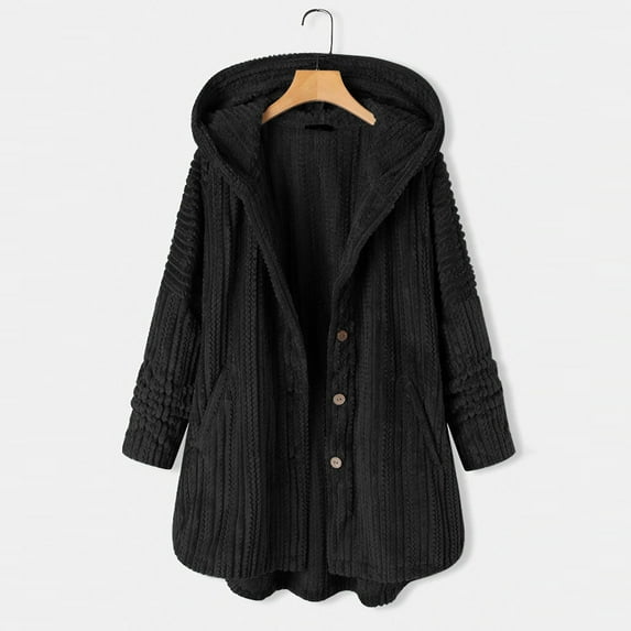 Womens Zip Up Hoodie, Winter Clothes for Wome 2023 Plus Size, Women's Fuzzy Fleece Hoodie Jackets Long Sleeve Button Warm Faux Fur Outwears Parka Jacket Women