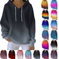 thumbnail image 1 of Womens Zip Up Hoodies Jackets Cropped Sweatshirts Women's Printing Blouses Long Sleeve Pockets Casual Fashion Hooded Sweatshirt Gift for Girls Navy XL, 1 of 5