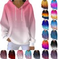thumbnail image 1 of Womens Zip Up Hoodies Jackets Cropped Sweatshirts Women's Printing Blouses Long Sleeve Pockets Casual Fashion Hooded Sweatshirt Gift for Girls Pink XXL, 1 of 5