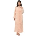 thumbnail image 1 of Womens Zip Up Fleece Robe Warm Loose Flannel Fleece Bathrobe Plush Zipper Lounger Robe for Ladies, 1 of 6