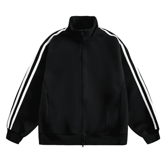 Womens Zip Up Hoodie Oversized Fashionable Striped Sweatshirt Vintage Men Women Y2K Jacket