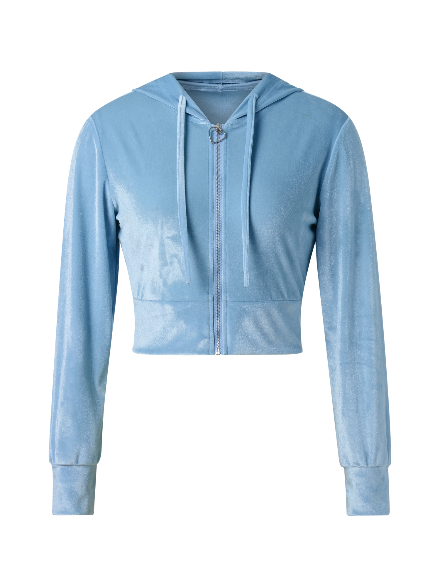 Womens Zip Up Hoodie Solid Color Velvet Sweatshirt / Drawstring