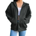 thumbnail image 1 of Womens Zip Up Hoodies - Fall Lightweight Long Sleeve Hooded Sweatshirt Winter Warm Fleece Full Zip Jackets with Pockets, 1 of 6