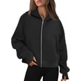 thumbnail image 1 of Womens Zip Up Hoodies Fleece Jackets Oversized Sweatshirts Fall Fashion Outfits 2024 Sweaters Winter Clothes, 1 of 6