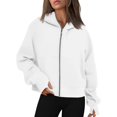 thumbnail image 1 of Womens Zip Up Hoodies Fleece Jackets Oversized Sweatshirts Fall Fashion Outfits 2024 Sweaters Winter Clothes, 1 of 6
