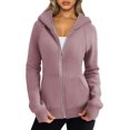 thumbnail image 1 of Womens Zip Up Hoodies Fleece Jackets Sweatshirts Fall Outfits Sweaters With Pockets Winter Y2k Clothes, 1 of 13