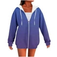 thumbnail image 1 of Womens Zip Up Hoodies, Long Sleeve Pullover for Women Fall Fashion Loose Fit Ombre Tie Dye Full Zip Hooded Sweatshirts with Pockets, 1 of 3