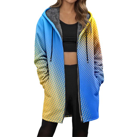 Womens Zip Up Long Hoodie Jacket Lightweight Tunic Sweatshirt Open Front Cardigan