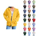 thumbnail image 1 of Womens Zip Up Sweatshirt 2026 Fall Winter Casual Long Sleeve Basic Hoodie Sweatshirt Jacket Coat Outerwear with Pockets, 1 of 7