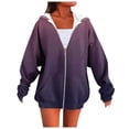 thumbnail image 1 of Womens Zip Up Sweatshirt, Hoodies for Women Fall Fashion Ombre Tie Dye Full Zip Hooded Long Sleeve Pullover with Pockets, 1 of 3