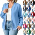 thumbnail image 1 of Womens Zip Up Sweatshirts Jackets Long Sleeve Casual Loose Outwear with Pockets Winter Fall Outfits, 1 of 8