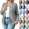 thumbnail image 1 of Womens Zip Up Sweatshirts Jackets Long Sleeve Casual Loose Outwear with Pockets Winter Fall Spring Outfits, 1 of 8