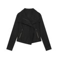 thumbnail image 1 of Womens Zip up Jacket Long Sleeve Lapel Fall Winter Dressy Commute Work Outwear with Zip Pockets S, 1 of 6
