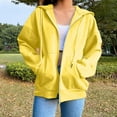 thumbnail image 1 of Womens Zipper Jacket Trendy Long Sleeve Solid Color Pockets Comfy Athletic Hooded Jacket Cozy Lightweight Sports&Travel Jacket for Spring Fall Winter, 1 of 6