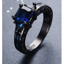 Womens Zircon Ring Copper Band Dainty Sparkling Jewelry For Engagement Wedding Anniversary Blue Purple Pink Color