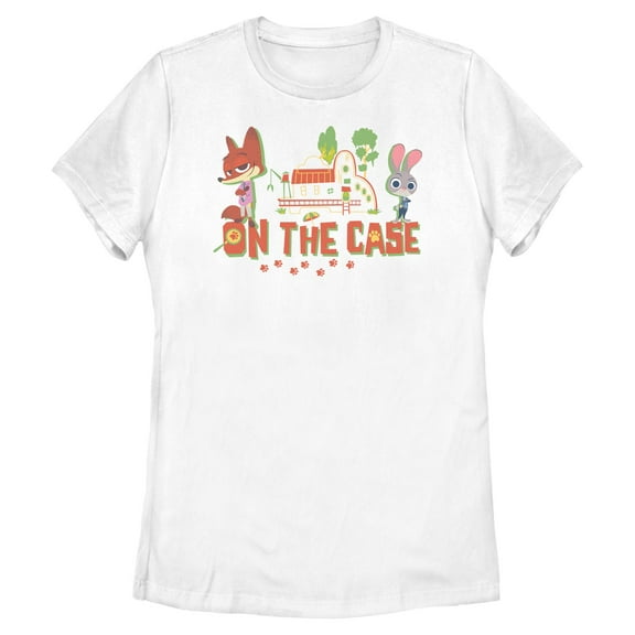 Womens Zootopia 2 Chibi Judy and Nick On the Case T Shirt