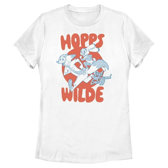 Womens Zootopia 2 Judy Hopps and Nick Wilde Running Friends T Shirt
