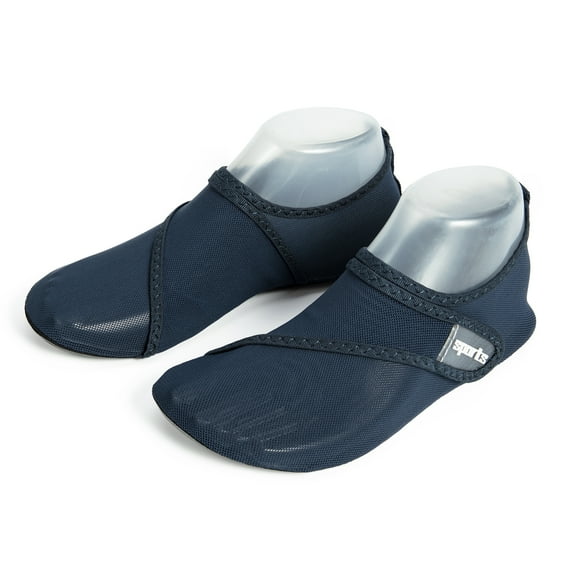 Womens and Mens Classic Barefoot Water Sports Skin Shoes for Beach Swim Surf Yoga Exercise, Navy Blue