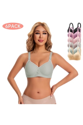 Womens bras Wireless Tassel Push-Up Full Coverage Seamless Bra Comfortable S-XL 6 Pack