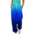 thumbnail image 1 of Womens fashion Womens Cinch Bottom Track Sweat Pants Comfy Lounge Joggers Workout Athletic Baggy Loose Yoga Sweatpants with Pocket, 1 of 4