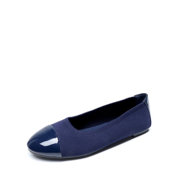 Womens flexible sole walking ballerina flats comfortable slip on shoes for daily wear