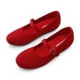 thumbnail image 1 of Womens mary jane ballet flats comfortable knit dress shoes with arch support for work or casual wear, 1 of 5