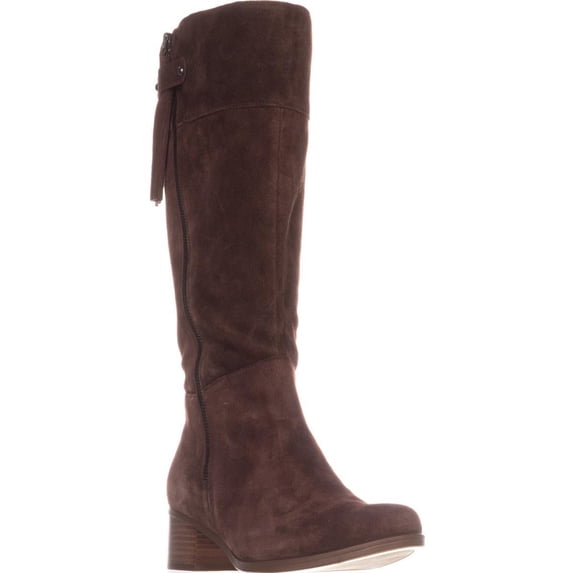Womens naturalizer Demi Block-Heel Riding Boots, Chocolate