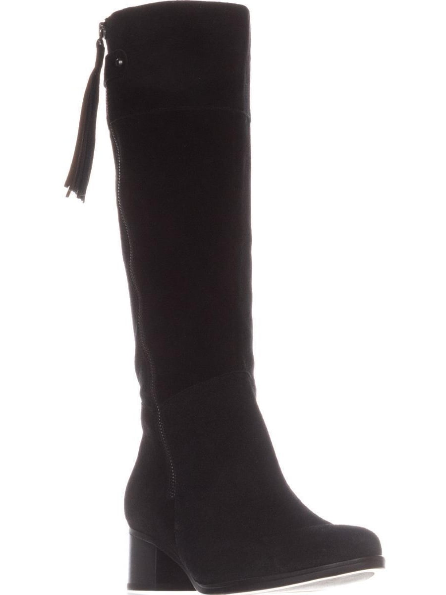 Womens naturalizer Demi Riding Boots, Black Suede - Walmart.com