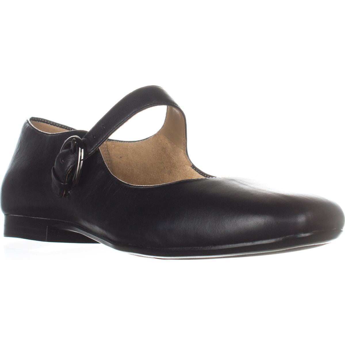 Womens naturalizer Erica Mary Jane Flats Black Leather Walmart