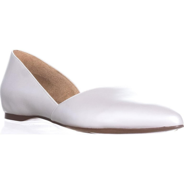 Womens naturalizer Samantha Pointed Toe Flats, White Pearl