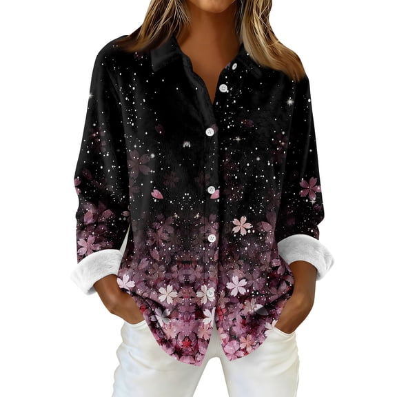 Womens flannel shirt Long Sleeve Plaid Shackets Casual Button Down Shirt Tops Oversized Soft Blouse Tops OIOLOYJM Pink M