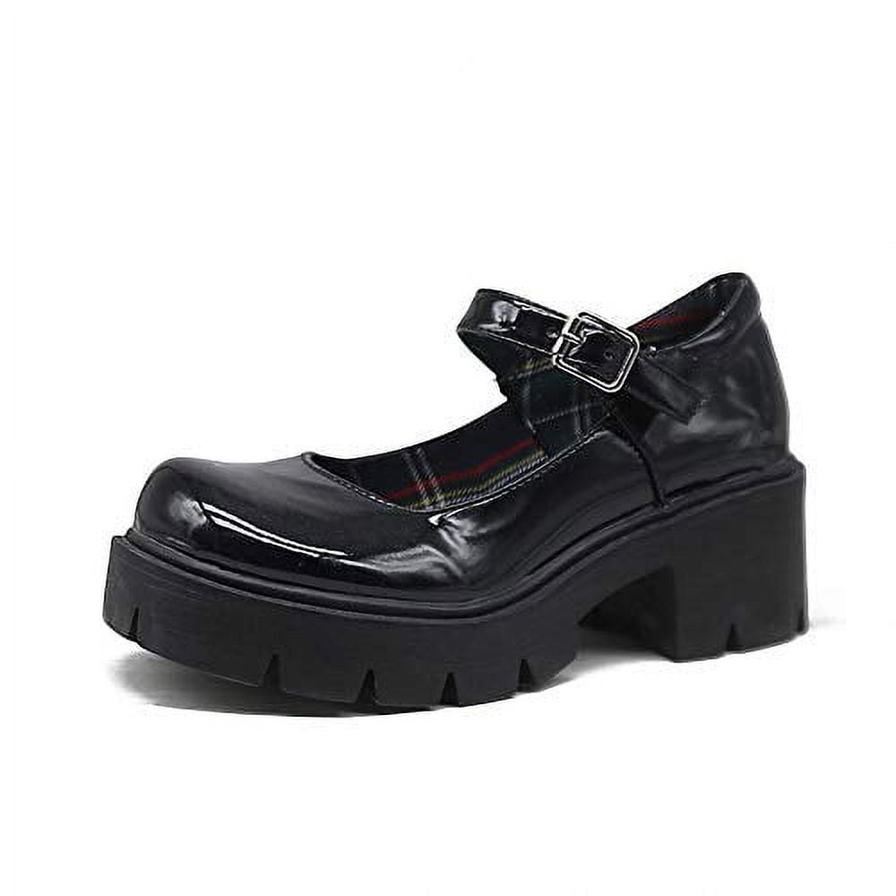 専用GRAPE Black Mary Jane Platform shoes 専用GRAPE Black Mary Jane Platform shoes Womens Ankle Strap