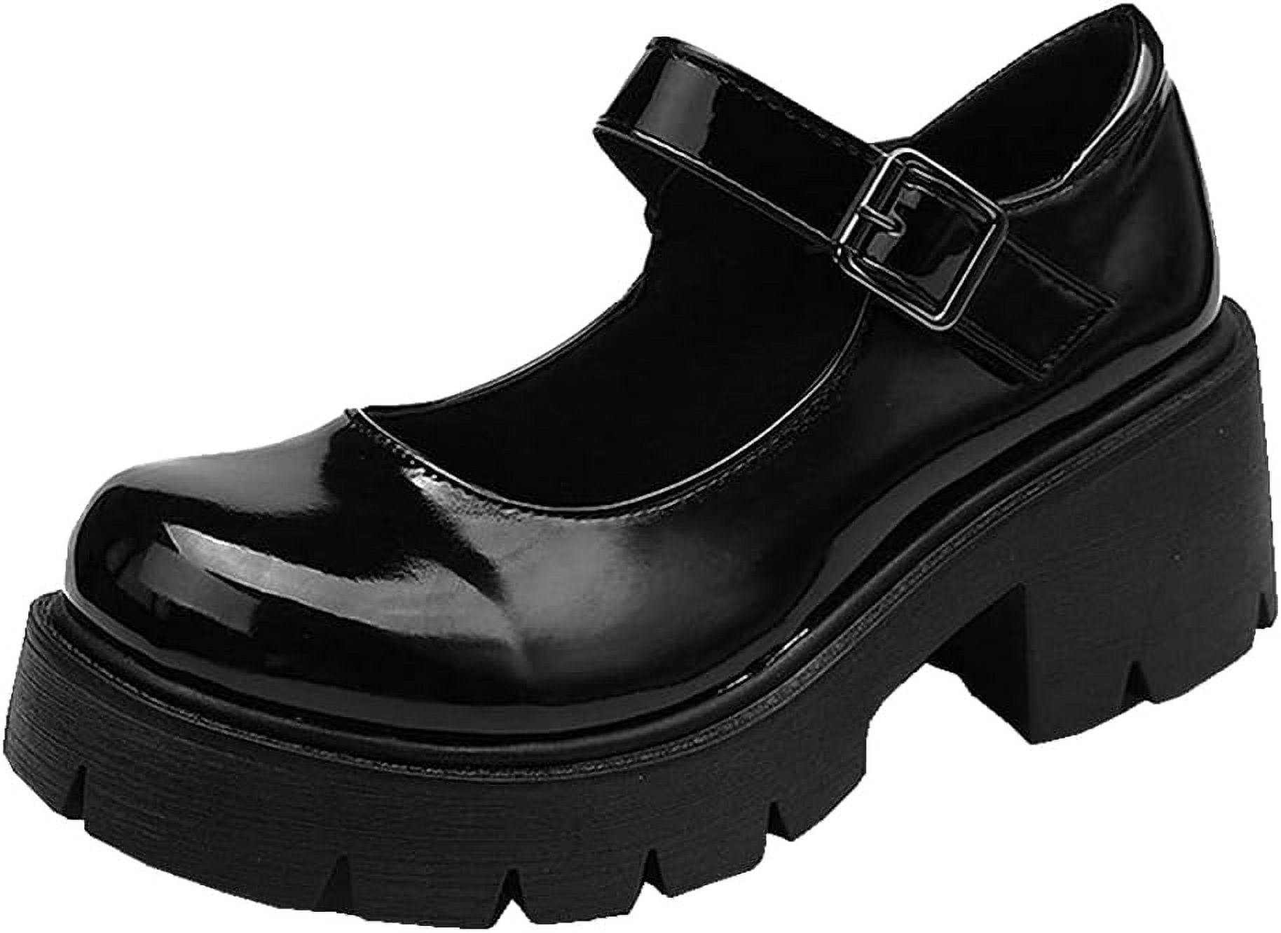 専用GRAPE Black Mary Jane Platform shoes Womens-platform-Mary-janes-