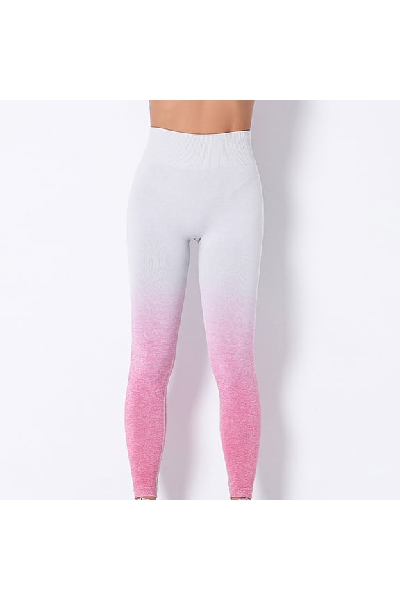 Womens plus $15 & under! Yoga Pants for Women Plus Size Fashion High Waist Yoga Long Yoga Pant Abdomen Control Training Running Yoga Pants