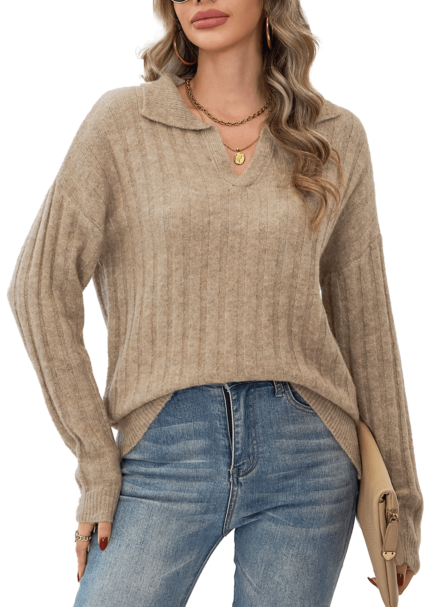 Polo Collar Soft Sweater