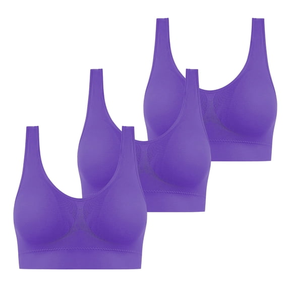 Womens's Underwear Sporty Scoop Neck Breathable Liftup Air Seamless Wireless Full Coverage Everyday Bras Push up Padded Bras
