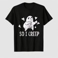 thumbnail image 1 of Womens so I Creep T Shirt Funny Halloween | Funny T Shirts, Halloween Tops for Women, Cool Music Top, 1 of 7