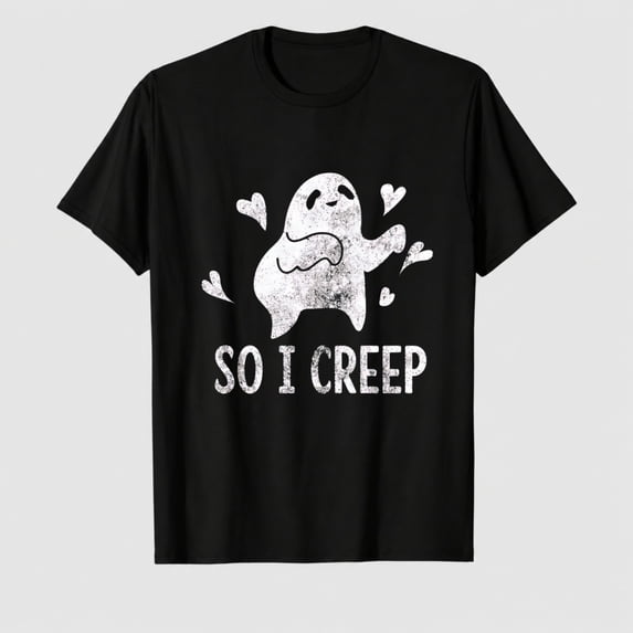 Womens so I Creep T Shirt Funny Halloween | Funny T Shirts, Halloween Tops for Women, Cool Music Top