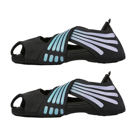 Womens soft soled non slip Pilates shoes, five finger training yoga socks T5