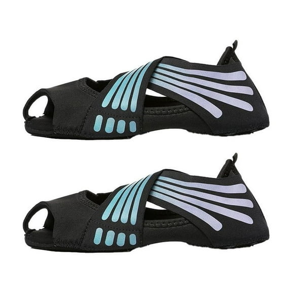 Womens soft soled non slip Pilates shoes, five finger training yoga socks T5