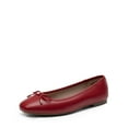 thumbnail image 1 of Womens square toe ballet flats with bow comfortable casual dress shoes for work or office, 1 of 6