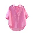 thumbnail image 1 of Youyipin womens Summer Tops Button Down Shirts Long Sleeve Cotton Gauze Tops Casual Collared Blouses Loose Fit Business Casual Pring Tops For Women, 1 of 6