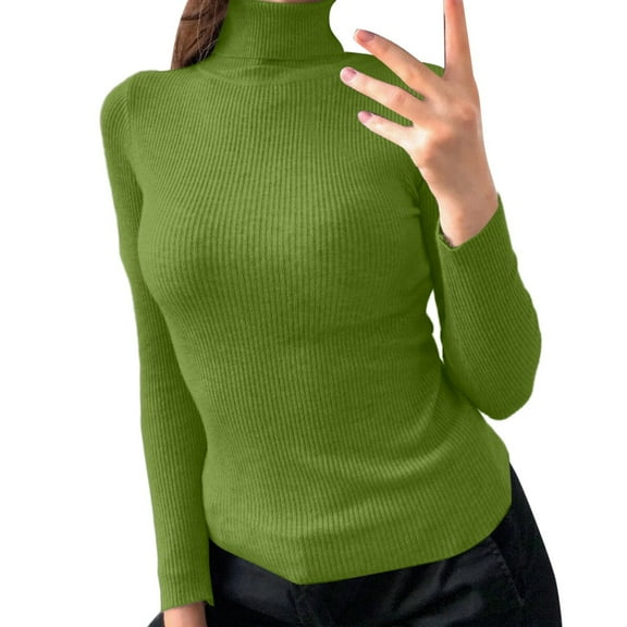 Womens sweaters Turtleneck Pullover Sweaters slim fit Classic long sleeve high neck Knit Tops autumn winter basic pullover tops