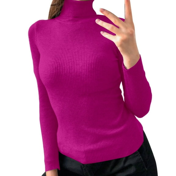 Womens sweaters Turtleneck Pullover Sweaters slim fit Classic long sleeve high neck Knit Tops autumn winter basic pullover tops