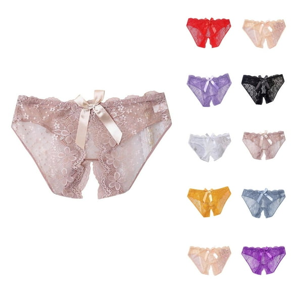 Womens underwear thong panties â Transparent lace low-rise panties for women, sexy no show panties women for lounge, bedroom or intimate occasions