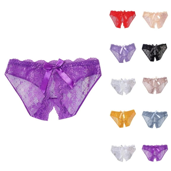 Womens underwear thong panties â Transparent lace low-rise panties for women, sexy no show panties women for lounge, bedroom or intimate occasions