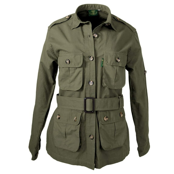 Tag Safari Jacket for Women, Lightweight, Multi Pockets, Perfect for Explorers, Photographers and Journalists (Moss, Small)