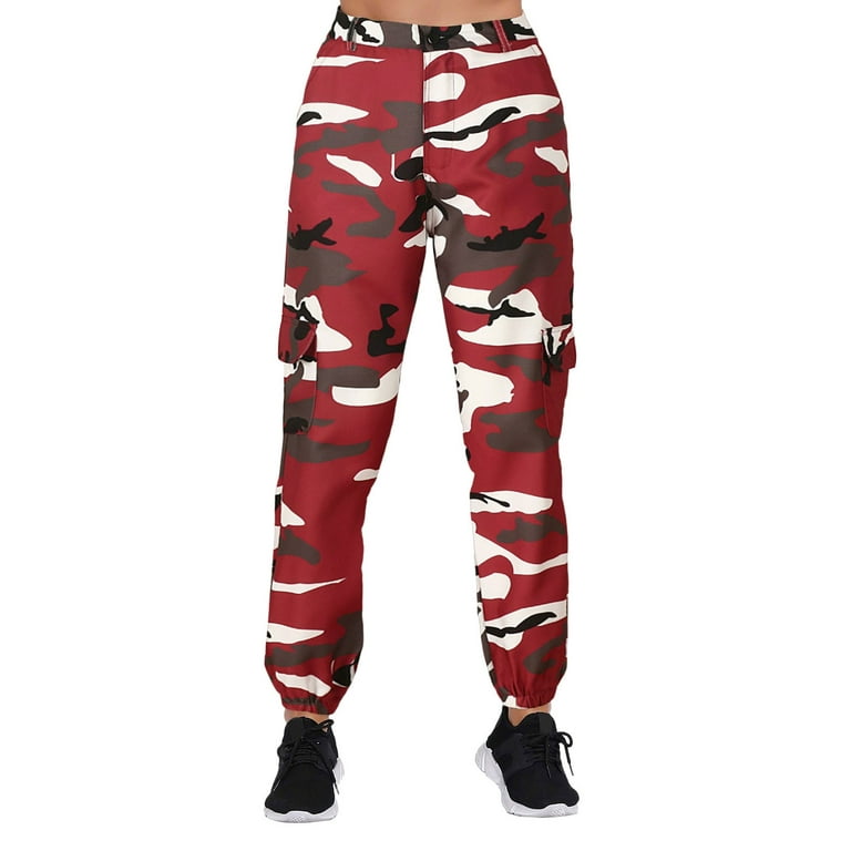 Womenss Casual Dress Pants Leg Petite Womens Camo Pants Cargo Trousers Cool  Camouflage Pants Elastic Waist Casual Multi Outdoor Jogger Pants With